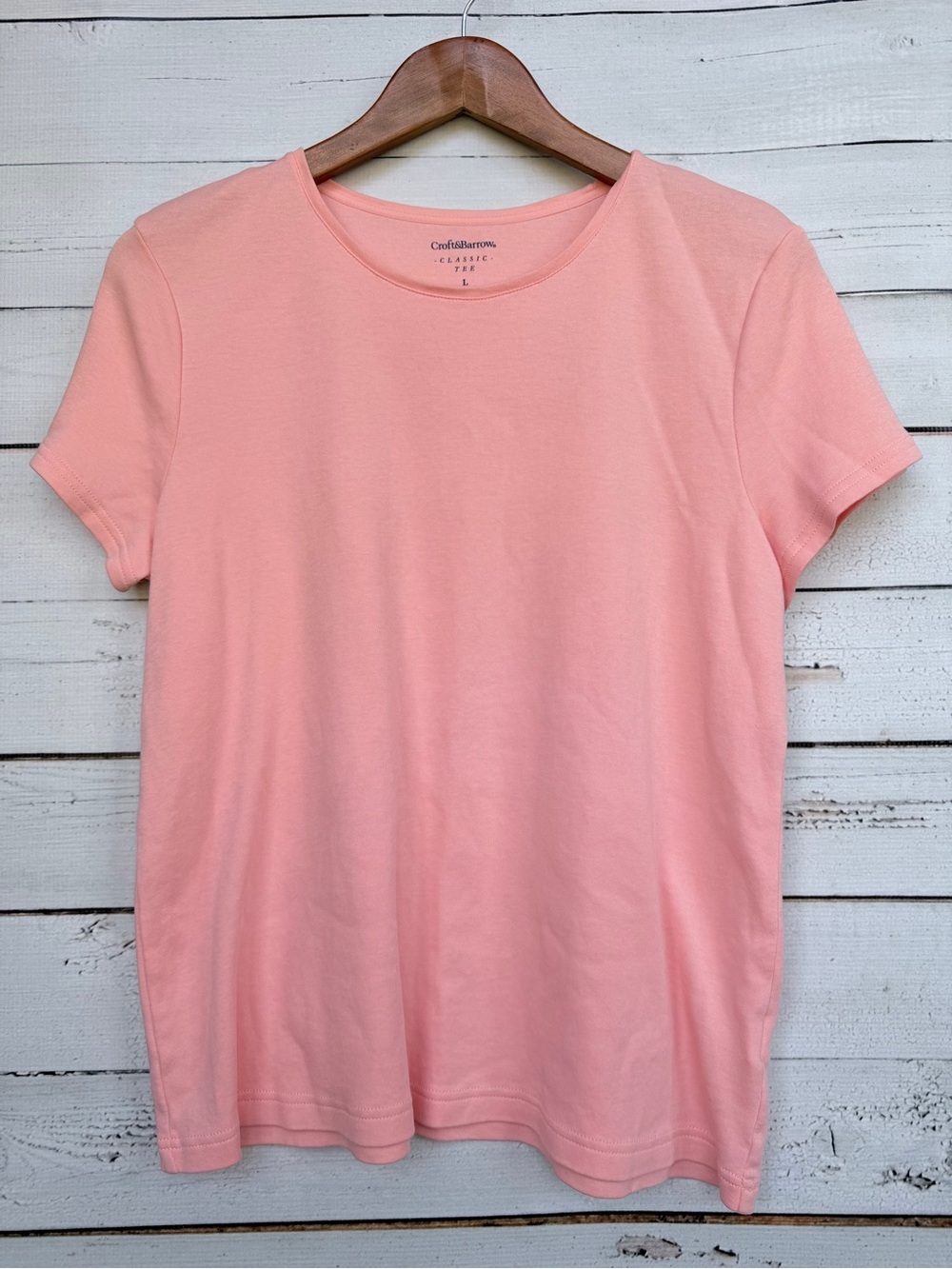 Croft & Barrow Classic Tee Short Sleeve Crew Neck T-Shirt Size Large